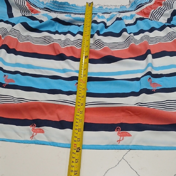 crown & ivy Curvy Off-Shoulder Striped Blouse - Blue, Pink, Black, Sz 3X New - Picture 12 of 14